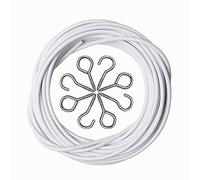 ASIWUJING Net Curtain Wire 275cm Net Curtain Wire Cord Cable with 6 Hooks and 6 Eyes