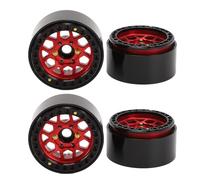 Asixxsix 1/10 RC Drift Wheels, 5-Sided Spokes Triangular Ventilation Holes Aluminum Alloy Material IFR Skarn Pressure Tech, Drift Car Wheel Rims with for 1:10 Scale RC Cars .9 Inch