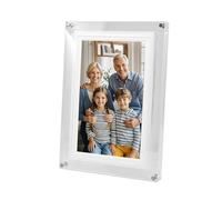 Asixxsix 10.1 Inch Digital Picture Frame, Auto Rotate 8GB Electronic Photo Frames Slideshow with Dynamic LED Light Protable Video Music Player for Home Office Decoration
