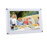 Asixxsix 10.1 Inch WiFi Digital Picture Frame, 1280x800 HD Touch Screen Electronic Photo Frame, Auto Rotate, 32GB Memory, Send Photos or Videos Directly to APP, Easy Share Moments (White)