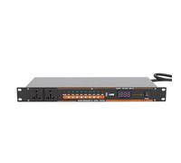 Asixxsix 10 Outlet Power Sequencer Conditioner, 2000W Rack Mount Power Supply with Independent Switches Surge Protector Digital Screen, for Home Theater Studio Audio Equipment (UK Plug)