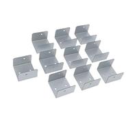 Asixxsix 10Pcs Fence Panel Clamps, U Shape Galvanised Steel Timber Post Fasteners for Concrete Wood Posts, Anti Theft Anti Vibration Securing Fasteners Fencing Mounting Clips (32mm)