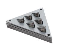 Asixxsix 12 Pack Impaling Clips, Galvanized Steel Mount Impaler for Acoustic Panels, 4.6 X 3.9 Inch Triangle Push On Impaler Mount with Screws for Soundproof Wall Panels