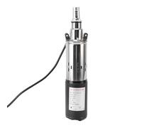 Asixxsix 12V DC Submersible Deep Well Pump, 30m Lift NPT 3/4in 1in Output Deep Well Submersible Pump, Stainless Steel Water Pumps with 22.97ft Cable, for Agricultural Irrigation