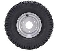 Asixxsix 13x6.50 6 ATV Tire with Rim, 6PR Puncture Proof All Terrain Tire with Unique Tread Design for Superior Grip, Stable Traction and Precise Control, for ATV UTV Go Kart (Silver)