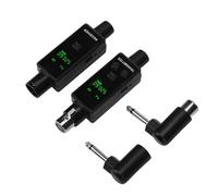 Asixxsix 2.4Ghz Wireless XLR Microphone Transmitter Receiver, 24Bit 48kHz Rechargeable Plug On Wireless Mic Adapter, Microphone System for Audio Mixer,PA System,164ft Range (1 for 1)