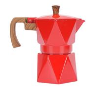 Asixxsix 2 Cup Mokas Pot, Classic Stovetop Coffee Maker with Dual Valve Design for Italian and Cuban Cafe Brewing, Suitable for Gas Electric and Camping (Red)