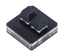 Asixxsix 2 Key Keyboard, Programmable Shortcut Keys Mini USB Keypad One Handed Gaming Keyboard with Macro Storage Function for Home Office Accounting Gaming