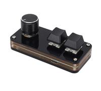 Asixxsix 2 Knob Macro Keyboard, Hot Swappable Mechanical Keyboard Customizable Macro Programming Programmable Keypad for Working and Gaming, 2 Key Gaming