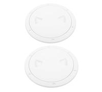 Asixxsix 2 Pack Marine Boat Hatch Deck Access Plate, 6 Inch Boat Round Deck Plate Non Slip Inspection Hatch with Detachable Cover with Screws, for Yacht Truck RV