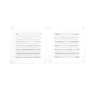 Asixxsix 2Pcs Metal Vent Cover, 45° Angled Louver Vent Grille Cover with Built in Mesh Screen Filter, 7.87x7.87inch Aluminum Alloy Attic Vents Soffit Vents for Bathroom Kitchen (White)