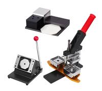 Asixxsix 2x2in Square Fridge Magnet Maker Machine Kit with 200 Sets Premium Supplies, 50x50mm Photo Magnet Making Kit Press Machine with Paper Cutter, Custom Button & Badges