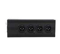 Asixxsix 3 Pin XLR 1 Female To 4 Male Splitter Box, 1 in 4 Parallel Connection Adapter, XLR Female To Male Balanced Converter for Mixer Microphone PA System Stage