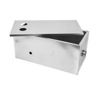 Asixxsix 3 Stage Filtration Grease Trap, Stainless Steel Grease Interceptor, Detachable Design Commercial Trap for Restaurant, Cafe, Home Kitchen, Factory