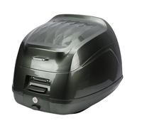 Asixxsix 32L Motorcycle Top Case, ABS Water Proof Lockable Universal Motorcycle Tail Box for Scooters, Motorbike Luggage Trunk Box with Key Lock for Helmets Gloves Tools (Green)