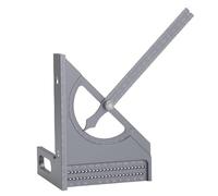 Asixxsix 3D Multi-Angle Measuring Ruler, Aluminum Alloy Miter Triangle Ruler, 0-180 Degree, High Precision Carpenter Square for Accurate Woodworking & Construction, Multifunctional (Silver Grey)