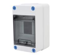 Asixxsix 4 Way Distribution Protection Box, IP66 water proof Power Distribution Box Enclosure with Clear Cover, DIN Rail Circuit Breaker Box, 6.7 X 4.2 X 3.9in