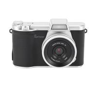 Asixxsix 4K Digital Camera, 48MP 1080P Mirrorless Camera with 8X Zoom, 2.4inch Flip Screen, Flash, Auto Focus, Compact for Beginners YouTube Vlogging Creator Outdoor Travel (Black)