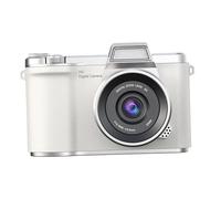Asixxsix 4K Digital Camera, 48MP 1080P Mirrorless Camera with 8X Zoom, 2.4inch Flip Screen, Flash, Auto Focus, Compact for Beginners YouTube Vlogging Creator Outdoor Travel (White)