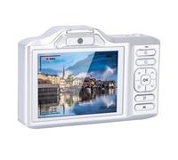 Asixxsix 4K Digital Camera, 64MP ABS Autofocus Vlogging Camera with WiFi, Dual, 18X Digital Zoom, 1200mAh Battery, Travel for Teens Beginner, YouTube, Travel (Silver)