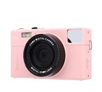 Asixxsix 4K Digital Camera, 64MP HD 3 Inch Screen Autofocus Portable Camera with 10 Filters Front Flash, Vlog Camera for Beginners, Photography, Travel (Pink)