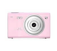 Asixxsix 4K Digital Camera, Photography Autofocus 64MP Vlogging Camera Dual System16X Digital Zoom Point and Shoot Camara Easy File Transfer for Beginner, Travel (Pink)
