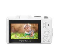 Asixxsix 4K Digital Camera, Travel Cameras with 64MP HD Autofocus, 18X Digital Zoom, 3 Inch Flip Screen, WiFi, Time Lapse, for Beginners and Entry Level Photography Enthusiasts (White)