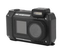 Asixxsix 4K Underwater Camera, 65MP 33FT Waterproof Digital Camera Autofocus Dual Screen 10x Digital Zoom Compact Point and Shoot Camera with Time Lapse, Filters and Flash for Snorkeling