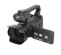 Asixxsix 4K Video Camera, 65MP 18X Digital Zoom Camcorder with 4 Inch IPS Touch Screen, Lossless Output, Remote Control Night Vision Vlogging Camera with Microphone and Fill Light