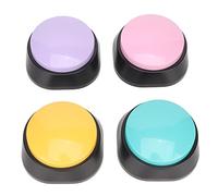 Asixxsix 4Pcs Dog Buttons for Communication, 30 Second Voice Recording Button, Pet Training Buzzer Voice Recordable Buttons for Classroom Funny Study Office Home