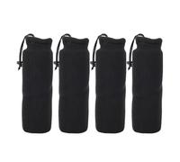 Asixxsix 4pcs Marine Boat Bumper Covers Boat Fender Covers Marine Bumper Sleeves for Twin Eye and Center Rope Tube Style with Knitted Elastic Sunproof Abrasionproof Protection Black