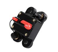 Asixxsix 50-100 Amp Reset Fuse Holder for Car Boat High-Tech Alloy Circuit Breaker Training Switch Included Suitable for Audio Systems Black (50A)