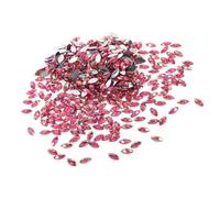 Asixxsix 500pcs 7X15mm Horse Eye Acrylic Rhinestones Flat Back Beads for Clothing Phone 5 Color Options for Costume Jewelry and Home Decoration Crafters and Designers (rose red)