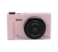 Asixxsix 5K Digital Camera, 75MP 18X Zoom Autofocus Vlog Camera with 2.8 Inch 180° Flip Screen, Portable Travel Camera for Travel Photography, Beginners (Pink)