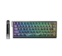 Asixxsix 61 Keys Wireless Keyboard, 2.4G USB Wired Bluetooth Triple Mode Connection RGB Backlit Gaming Keyboard with Receiver, 60 Percent Rechargeable Portable for Laptop