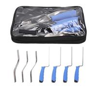 Asixxsix 7PCS Masonry Trowel Set, Stainless Steel Brick Trowel and Double End Corner Kit with 4 Sizes and 3 Corner Trowels for Tile Grouting Pointing Repair Joint Cleaning