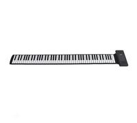 Asixxsix 88 Key Piano Keyboard, Portable Foldable Roll Up Rechargeable with Built-in Speakers LED Display 128 Tones for Music Practice