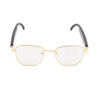 Asixxsix AI Smart Glasses, Wireless Bluetooth Translation Glasses Support for GPT DeepSeek Indoor and Outdoor Entertainment Audio Eyewear Built in Speaker for Women Men (Gold)
