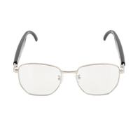 Asixxsix AI Smart Glasses, Wireless Bluetooth Translation Glasses Support for GPT DeepSeek Indoor and Outdoor Entertainment Audio Eyewear Built in Speaker for Women Men (Silver)