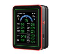 Asixxsix Air Quality Monitor, 18 in 1 Indoor CO2 TVOC HCHO PM2.5 PM10 Temp Humidity Detector with Data Storage and Type C Charging, Air Quality Tester for Home Office Car