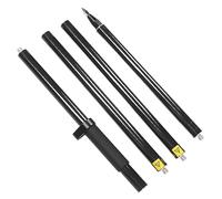 Asixxsix Aluminum Prism Pole, 2m 4 Section RTK GPS Detachable Survey Prism Pole, 0mm Constant Stable Carbon Fibre Handheld Land Surveying Tool with Level Bubble for Subways, Railways