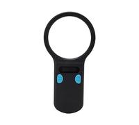 Asixxsix Animal Microchip Scanner, Rechargeable 128 Capacity Reader, Pet Microchip Scanner with Magnifying Glass LED Light for Animal Management