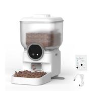 Asixxsix Automatic Cat Feeder, 6.5L WiFi APP Control Smart Timed Pet Food Dispenser USB Rechargeable with Visible Grain Box for Cats Small Dogs