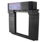 Asixxsix Automatic Chicken Coop Door, 4 Modes Anti Pinch Solar Chicken Coop Door Opener with Light Sensor, Timer and Remote Control LCD Screen Battery Powered Auto for Farms (Black)