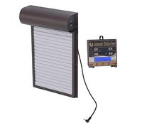 Asixxsix Automatic Chicken Coop Door, Battery Powered 3 Modes Chicken Door with Timer, HD LED Display, Programmable Iron Sheet Metal Auto On Off in the Morning and Evening Coop Opener (Brown)