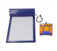 Asixxsix Automatic Chicken Coop Door, Battery Powered 3 Modes Chicken Door with Timer, HD LED Display, Programmable Iron Sheet Metal Auto On Off in the Morning and Evening Coop Opener (Blue)