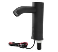 Asixxsix Automatic Motion Sensor Faucet, Touchless Stainless Steel Sink Faucet with Infrared Sensor and 15-20cm Sensing Distance, for Bathroom Kitchen Commercial Space Black