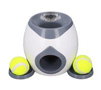 Asixxsix Automatic Pet Feeder, Dog Automatic Ball Launcher for Small and Medium Size Dogs, Interactive Dog Tennis Ball Throwing Machine with 2 Tennis Balls and a Spoon for Dog Training