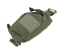 Asixxsix Backpack Shoulder Strap Pouch, Clamp/Holder On Pouch Attachment Bag, Durable Canvas Nylon, Lining, Quick Access Cellphone Pocket for Hikers (Green)