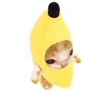 Asixxsix Banana Cat Plush Toy, Funny Sad Cat Stuffed Animals, Premium PP Cotton and Plush, Fine Craftsmanship, Stress Relief Toy for Kids, Adults, Home Decor (30cm)